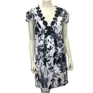 MAX EDITION V NECK CAP SLEEVE 100% COTTON DRESS SZ MD